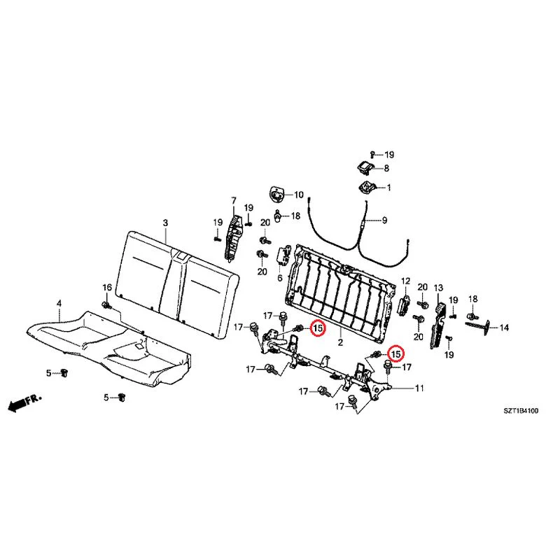[NEW] JDM HONDA CR-Z ZF1 2012 Rear Seat GENUINE OEM - Image 16