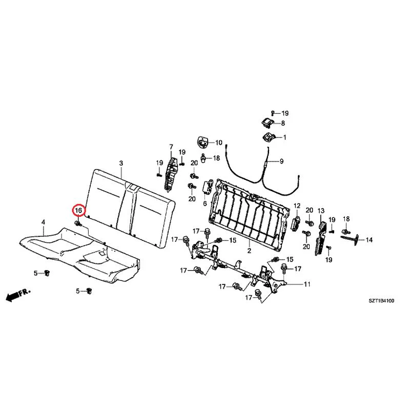 [NEW] JDM HONDA CR-Z ZF1 2012 Rear Seat GENUINE OEM - Image 17