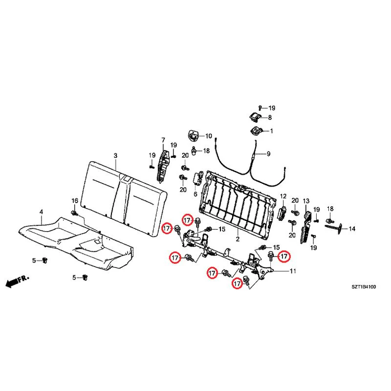 [NEW] JDM HONDA CR-Z ZF1 2012 Rear Seat GENUINE OEM - Image 18