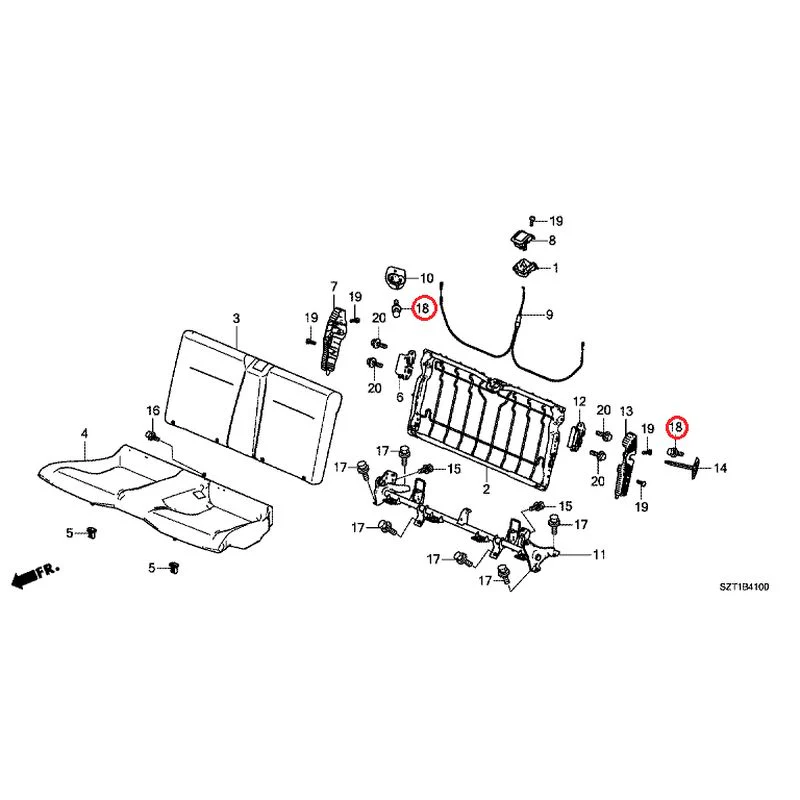 [NEW] JDM HONDA CR-Z ZF1 2012 Rear Seat GENUINE OEM - Image 19