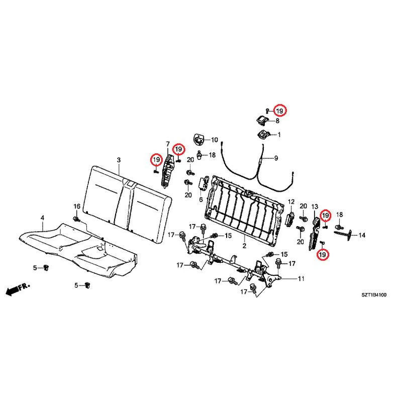 [NEW] JDM HONDA CR-Z ZF1 2012 Rear Seat GENUINE OEM - Image 20