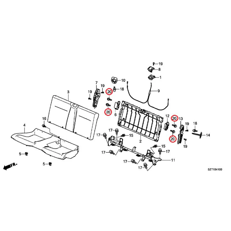 [NEW] JDM HONDA CR-Z ZF1 2012 Rear Seat GENUINE OEM - Image 21