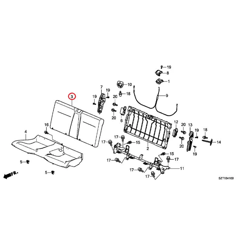 [NEW] JDM HONDA CR-Z ZF1 2012 Rear Seat GENUINE OEM - Image 4