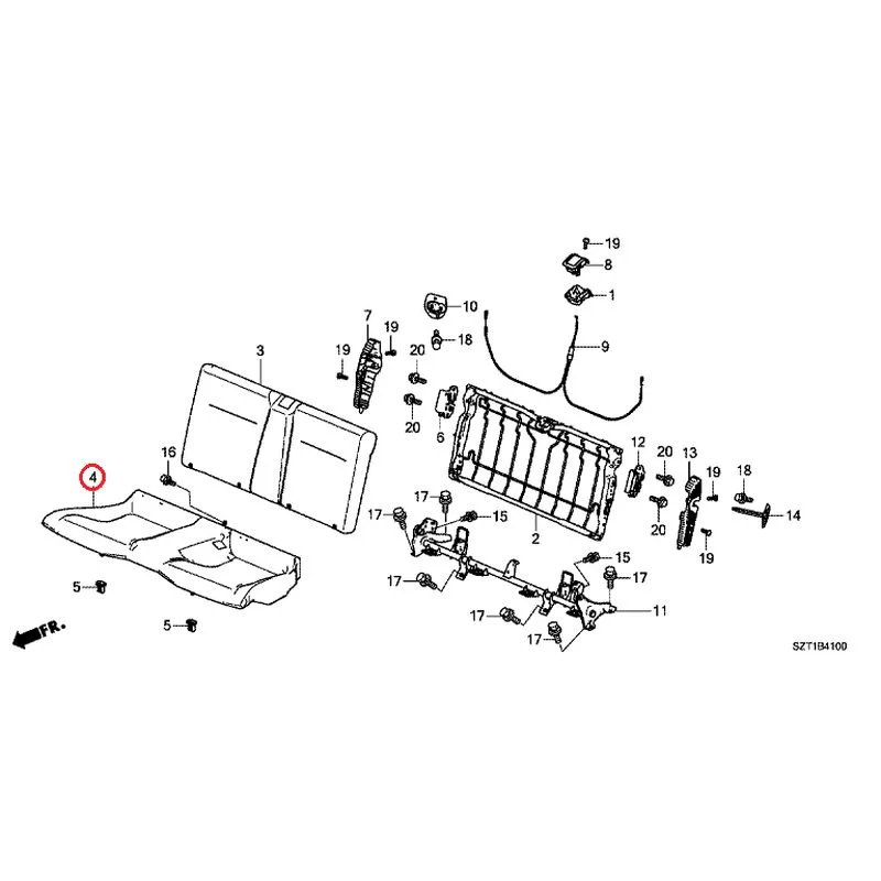 [NEW] JDM HONDA CR-Z ZF1 2012 Rear Seat GENUINE OEM - Image 5