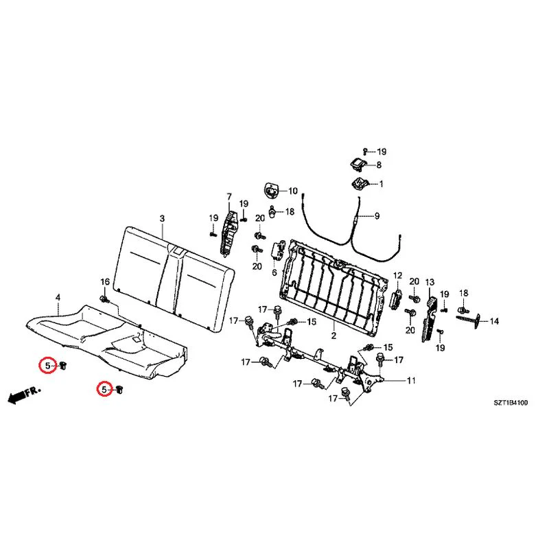 [NEW] JDM HONDA CR-Z ZF1 2012 Rear Seat GENUINE OEM - Image 6