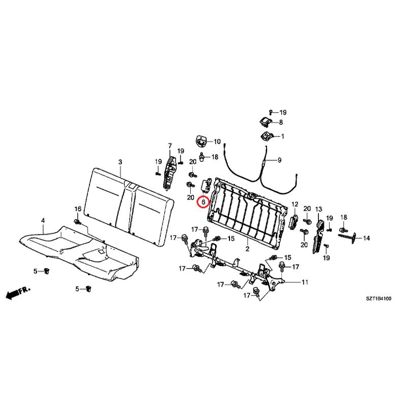 [NEW] JDM HONDA CR-Z ZF1 2012 Rear Seat GENUINE OEM - Image 7