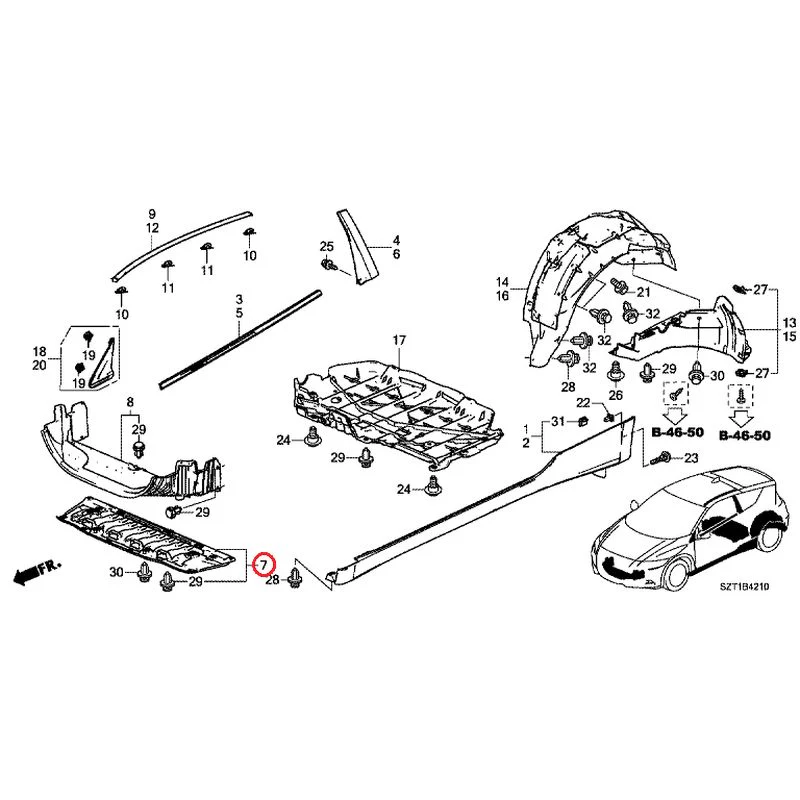 [NEW] JDM HONDA CR-Z ZF1 2012 Molding/Side Sill Garnish GENUINE OEM - Image 18
