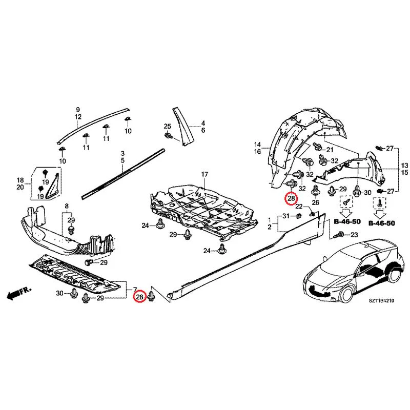 [NEW] JDM HONDA CR-Z ZF1 2012 Molding/Side Sill Garnish GENUINE OEM - Image 37