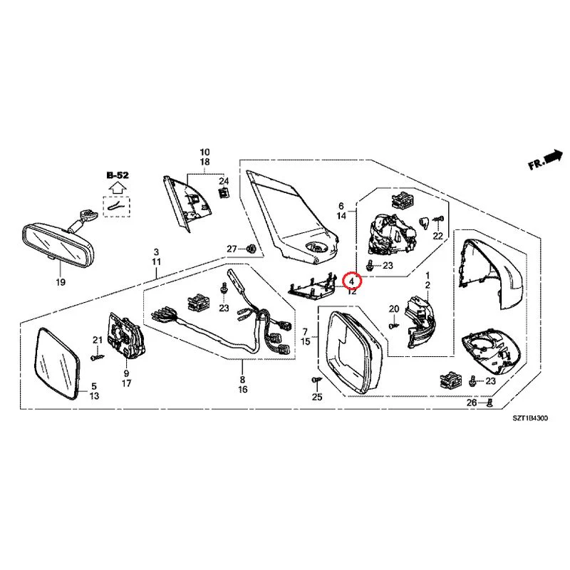 [NEW] JDM HONDA CR-Z ZF1 2012 Mirrors GENUINE OEM - Image 12