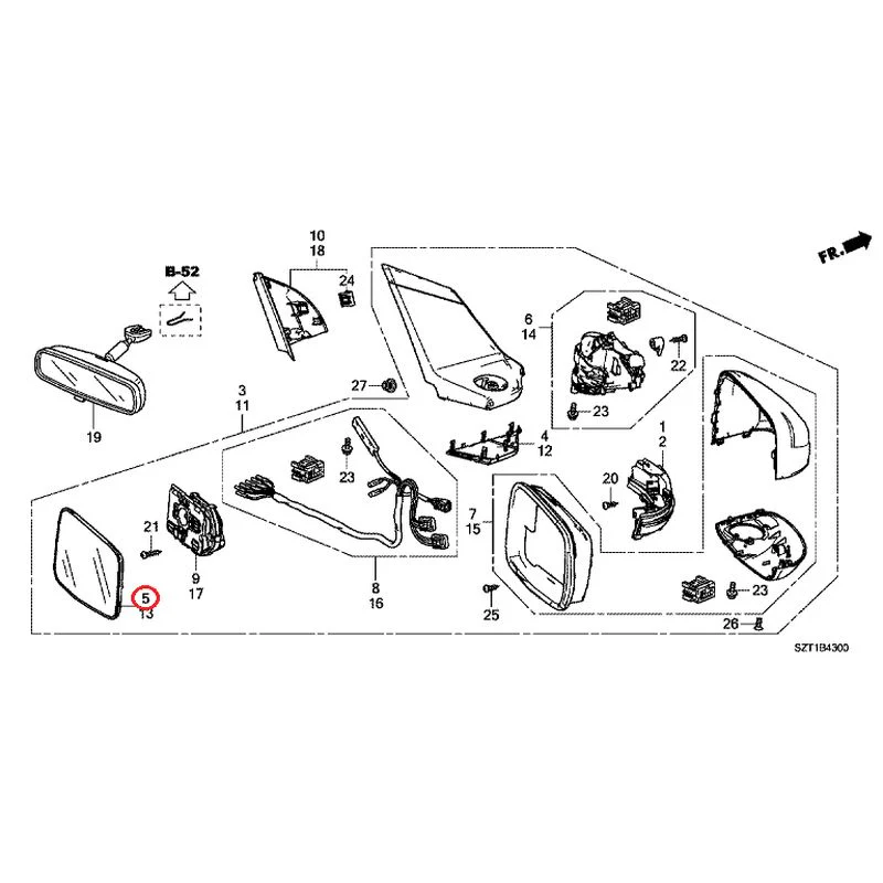 [NEW] JDM HONDA CR-Z ZF1 2012 Mirrors GENUINE OEM - Image 13