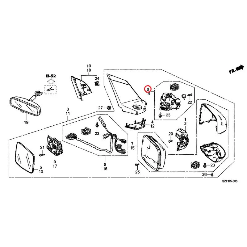 [NEW] JDM HONDA CR-Z ZF1 2012 Mirrors GENUINE OEM - Image 15