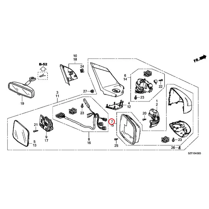 [NEW] JDM HONDA CR-Z ZF1 2012 Mirrors GENUINE OEM - Image 16