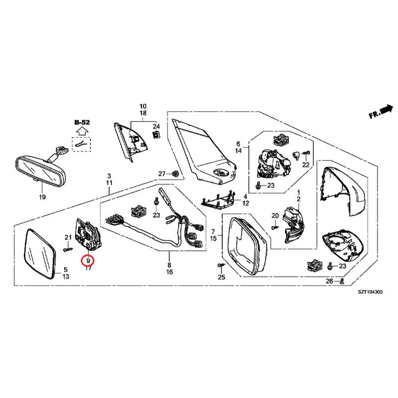 [NEW] JDM HONDA CR-Z ZF1 2012 Mirrors GENUINE OEM - Image 23