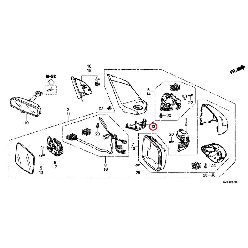 [NEW] JDM HONDA CR-Z ZF1 2012 Mirrors GENUINE OEM - Image 31