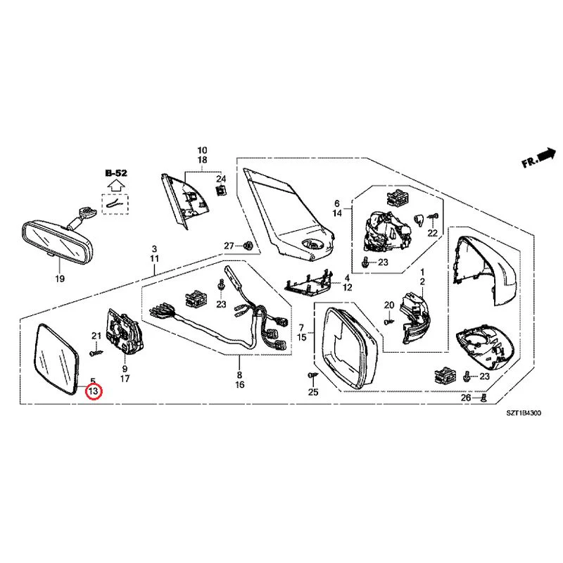 [NEW] JDM HONDA CR-Z ZF1 2012 Mirrors GENUINE OEM - Image 32