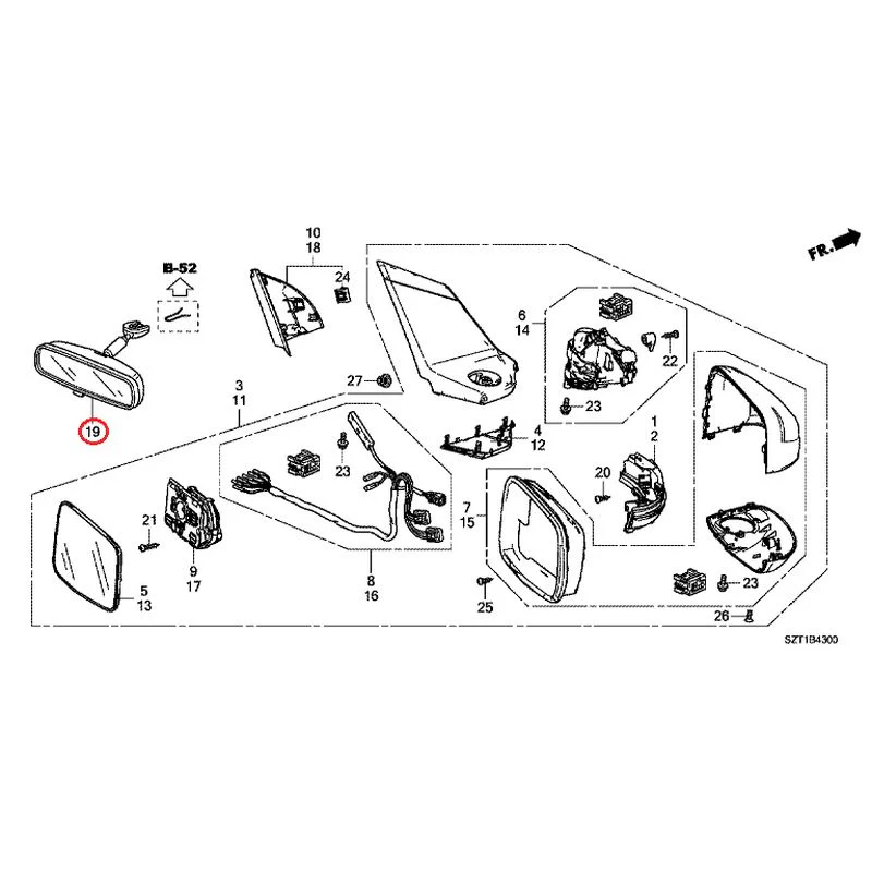 [NEW] JDM HONDA CR-Z ZF1 2012 Mirrors GENUINE OEM - Image 43
