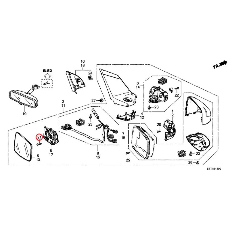 [NEW] JDM HONDA CR-Z ZF1 2012 Mirrors GENUINE OEM - Image 45