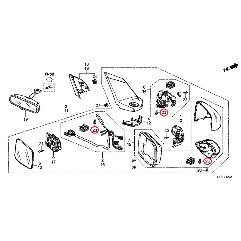 [NEW] JDM HONDA CR-Z ZF1 2012 Mirrors GENUINE OEM - Image 46