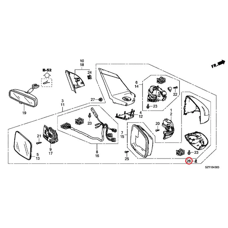 [NEW] JDM HONDA CR-Z ZF1 2012 Mirrors GENUINE OEM - Image 49