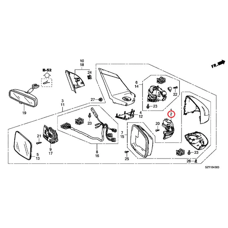 [NEW] JDM HONDA CR-Z ZF1 2012 Mirrors GENUINE OEM - Image 5