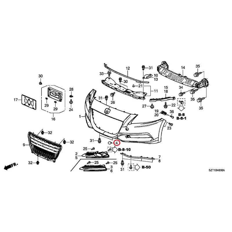[NEW] JDM HONDA CR-Z ZF1 2012 Front Bumper GENUINE OEM - Image 14