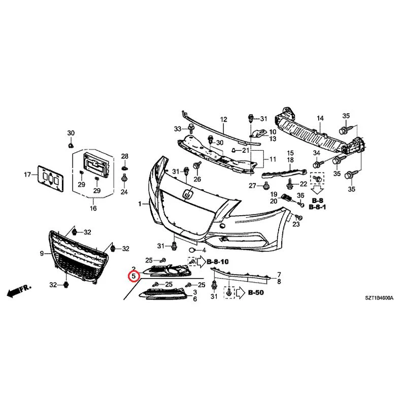 [NEW] JDM HONDA CR-Z ZF1 2012 Front Bumper GENUINE OEM - Image 16