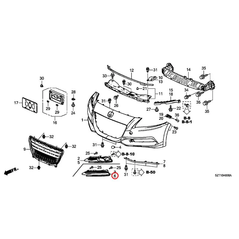 [NEW] JDM HONDA CR-Z ZF1 2012 Front Bumper GENUINE OEM - Image 17
