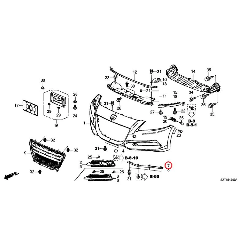 [NEW] JDM HONDA CR-Z ZF1 2012 Front Bumper GENUINE OEM - Image 18