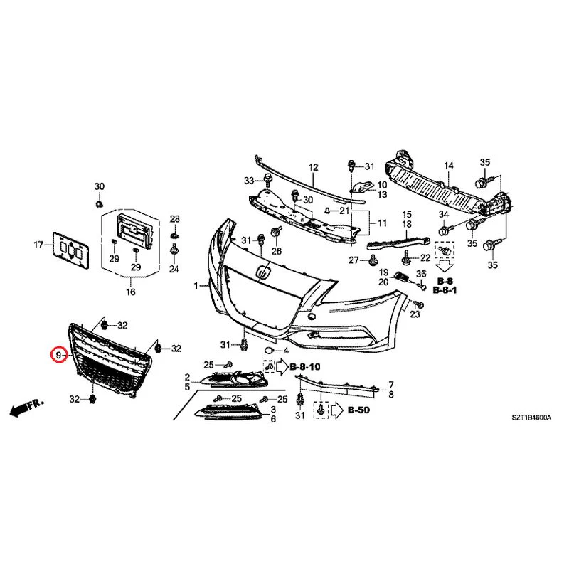 [NEW] JDM HONDA CR-Z ZF1 2012 Front Bumper GENUINE OEM - Image 20
