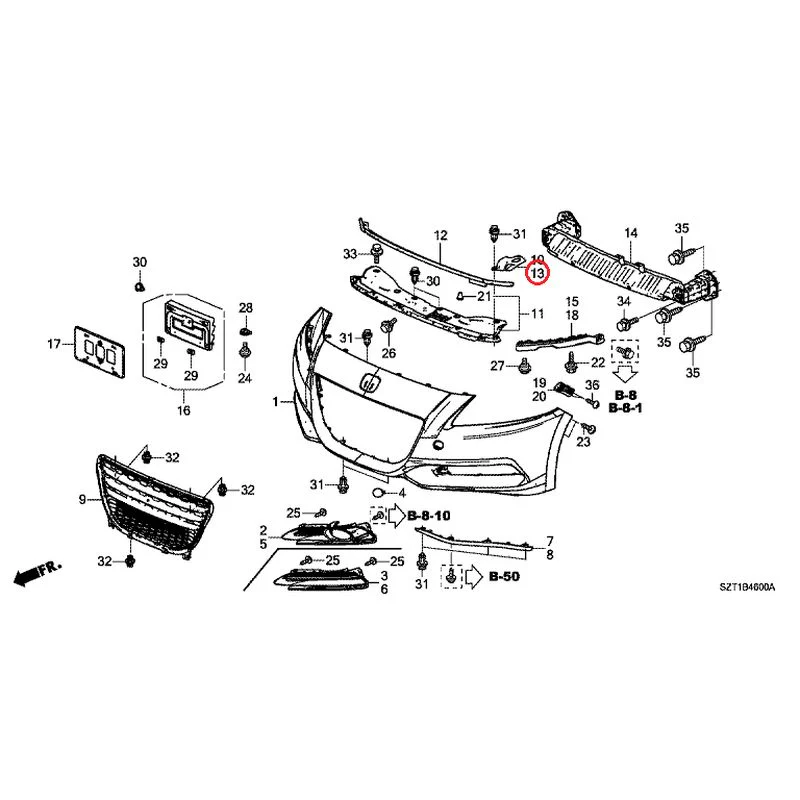 [NEW] JDM HONDA CR-Z ZF1 2012 Front Bumper GENUINE OEM - Image 25