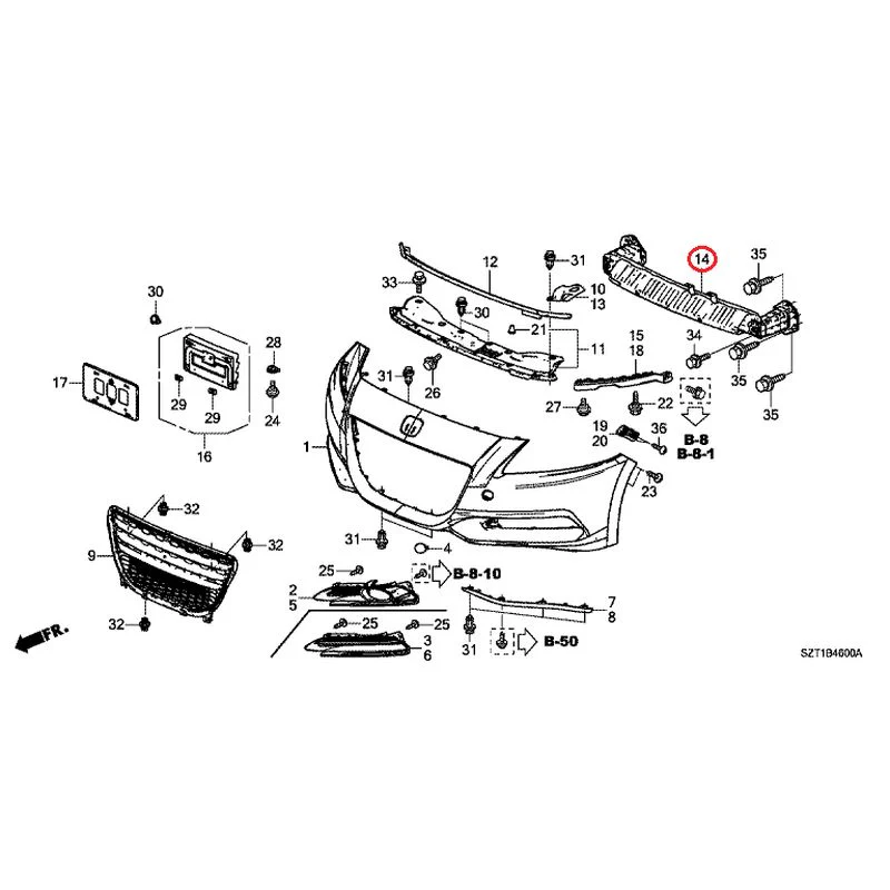 [NEW] JDM HONDA CR-Z ZF1 2012 Front Bumper GENUINE OEM - Image 26