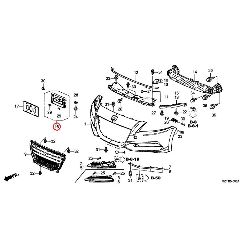 [NEW] JDM HONDA CR-Z ZF1 2012 Front Bumper GENUINE OEM - Image 28