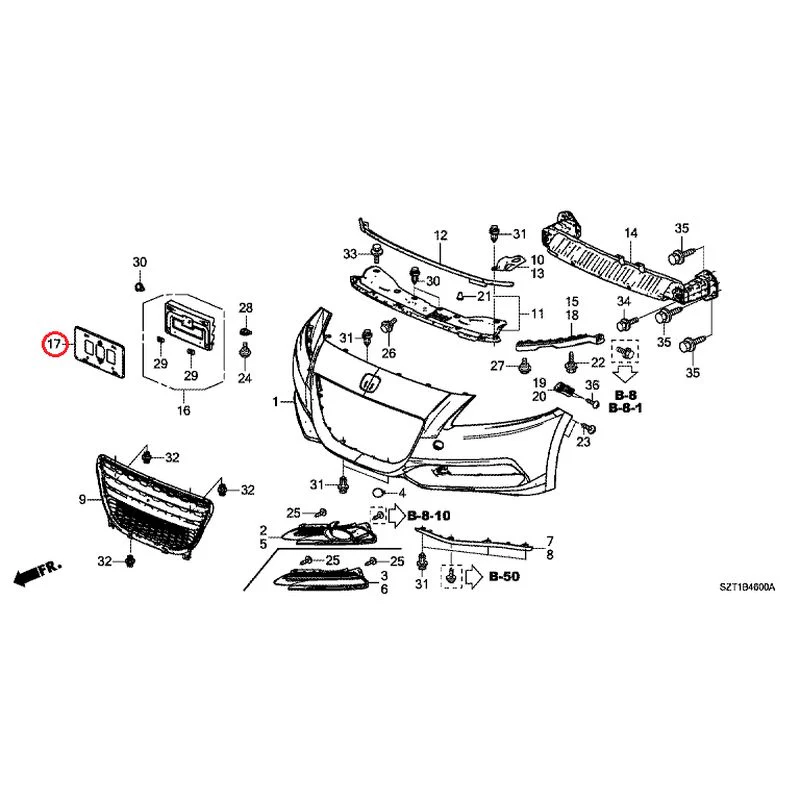 [NEW] JDM HONDA CR-Z ZF1 2012 Front Bumper GENUINE OEM - Image 29