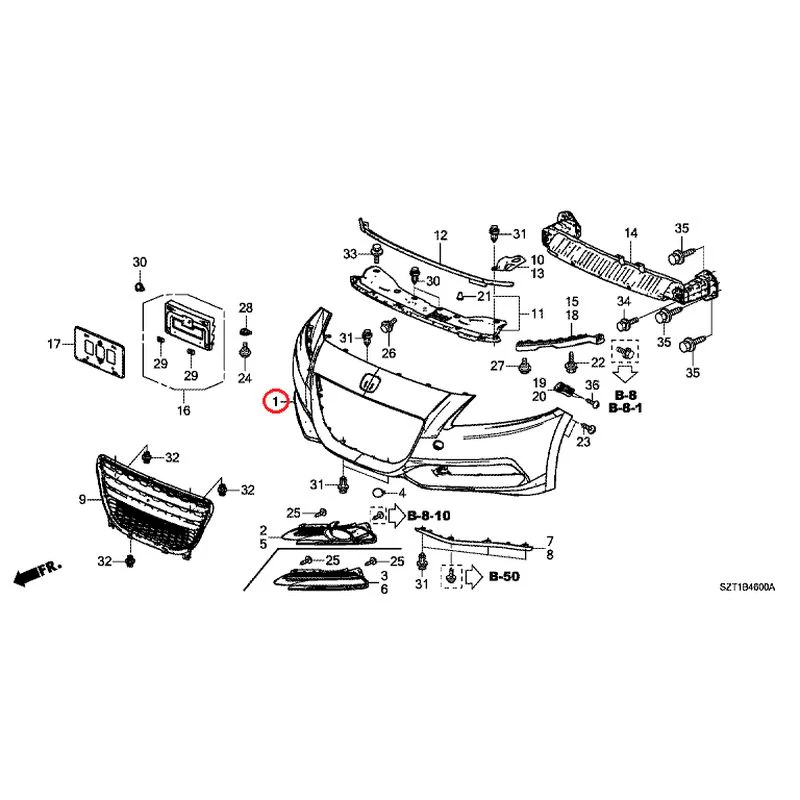 [NEW] JDM HONDA CR-Z ZF1 2012 Front Bumper GENUINE OEM - Image 3