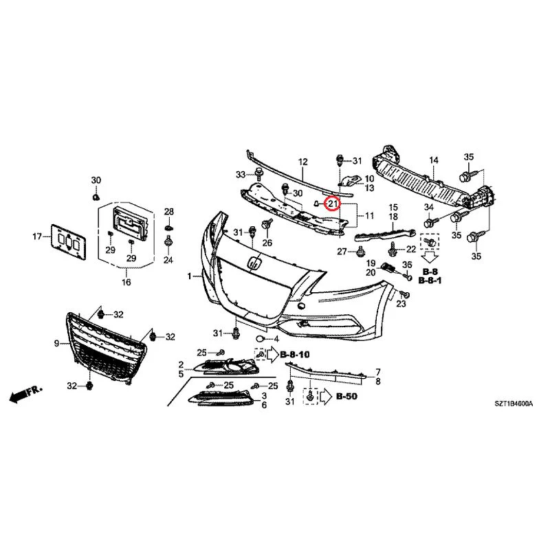 [NEW] JDM HONDA CR-Z ZF1 2012 Front Bumper GENUINE OEM - Image 33