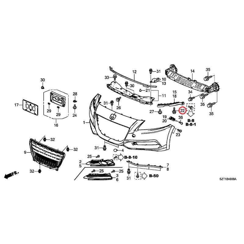 [NEW] JDM HONDA CR-Z ZF1 2012 Front Bumper GENUINE OEM - Image 34