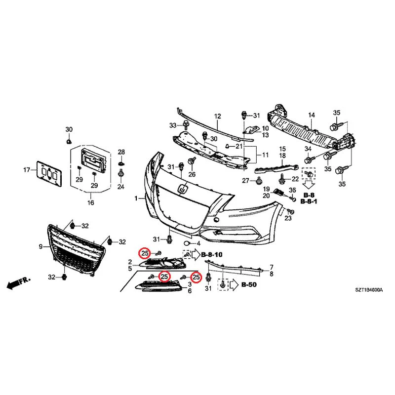[NEW] JDM HONDA CR-Z ZF1 2012 Front Bumper GENUINE OEM - Image 37