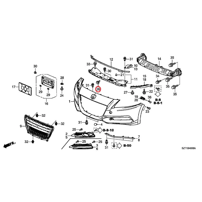 [NEW] JDM HONDA CR-Z ZF1 2012 Front Bumper GENUINE OEM - Image 39