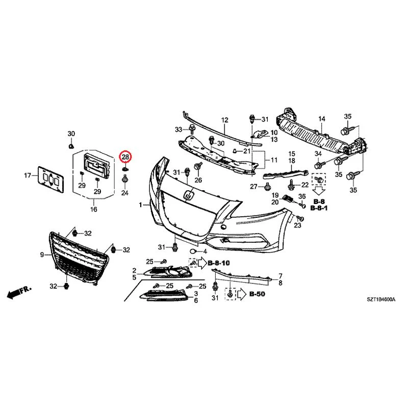 [NEW] JDM HONDA CR-Z ZF1 2012 Front Bumper GENUINE OEM - Image 41