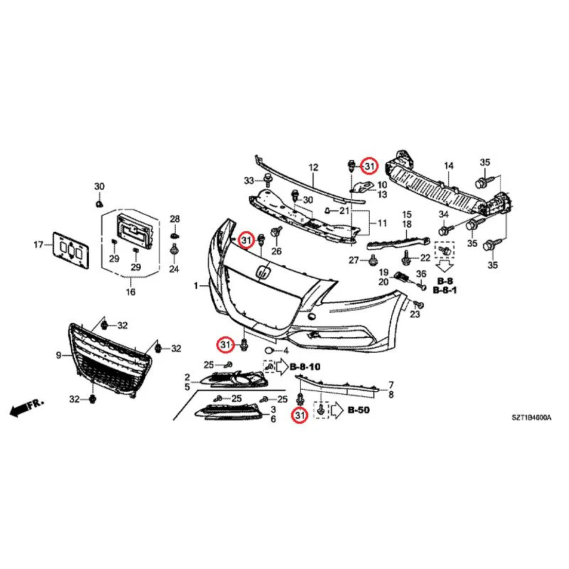 [NEW] JDM HONDA CR-Z ZF1 2012 Front Bumper GENUINE OEM - Image 44