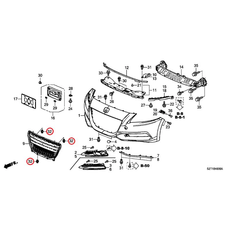 [NEW] JDM HONDA CR-Z ZF1 2012 Front Bumper GENUINE OEM - Image 45