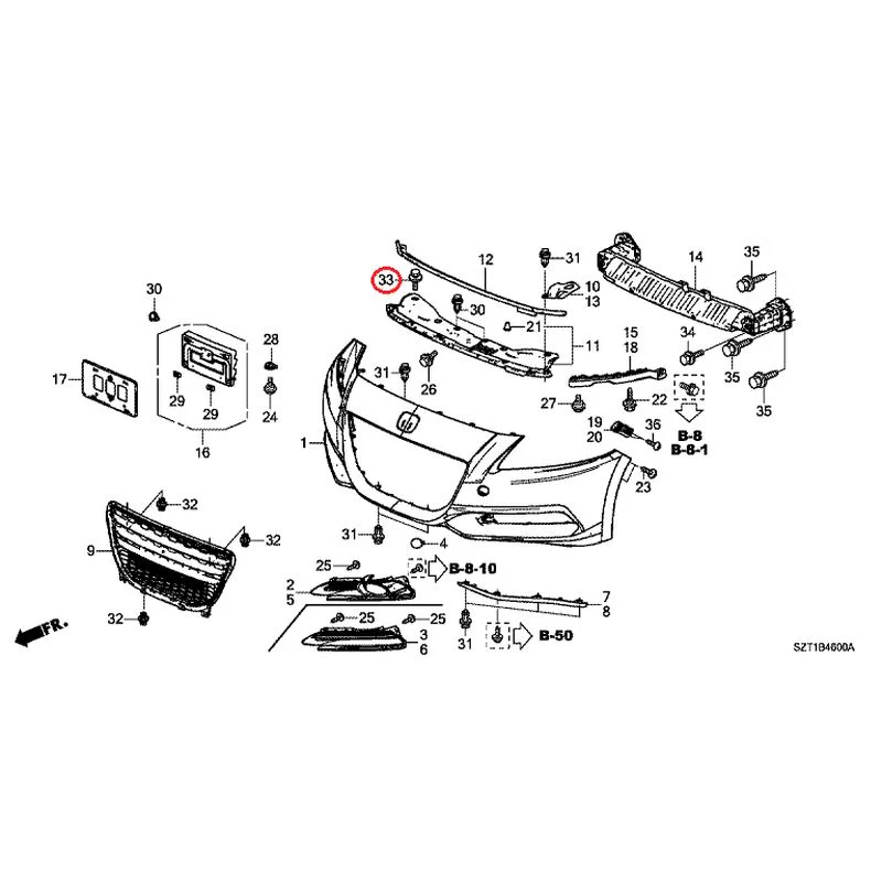 [NEW] JDM HONDA CR-Z ZF1 2012 Front Bumper GENUINE OEM - Image 46