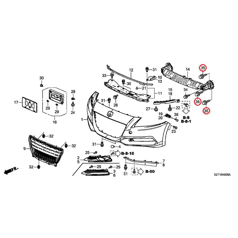 [NEW] JDM HONDA CR-Z ZF1 2012 Front Bumper GENUINE OEM - Image 48
