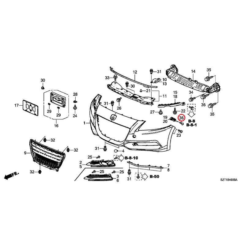 [NEW] JDM HONDA CR-Z ZF1 2012 Front Bumper GENUINE OEM - Image 49