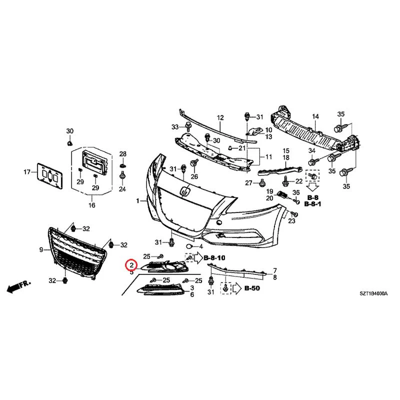 [NEW] JDM HONDA CR-Z ZF1 2012 Front Bumper GENUINE OEM - Image 8