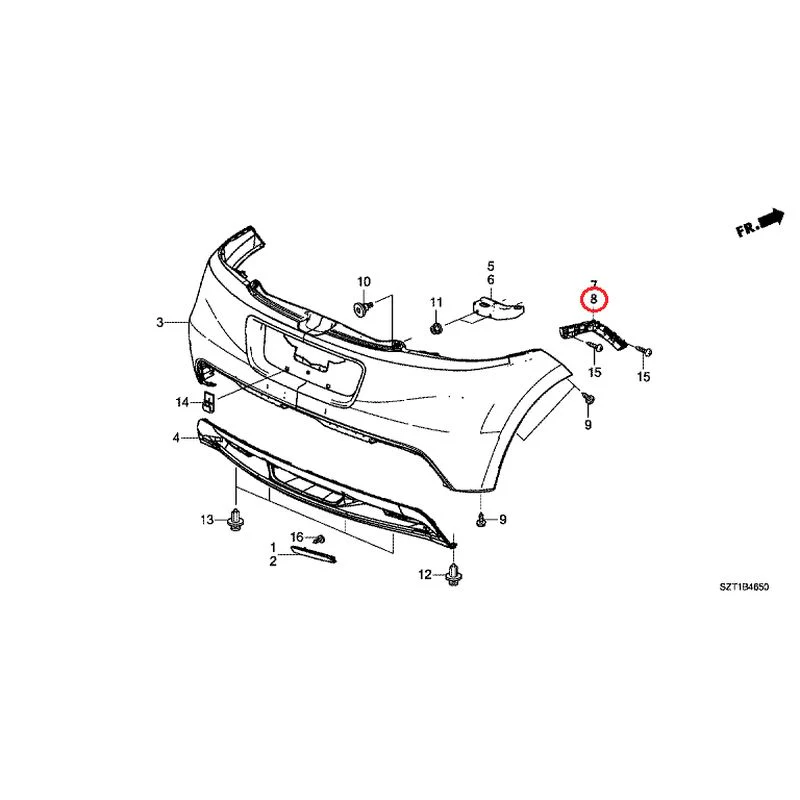 [NEW] JDM HONDA CR-Z ZF1 2012 Rear Bumper GENUINE OEM - Image 15