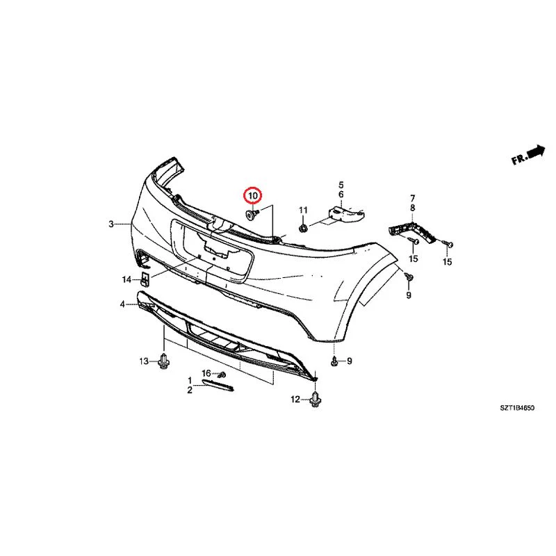 [NEW] JDM HONDA CR-Z ZF1 2012 Rear Bumper GENUINE OEM - Image 17