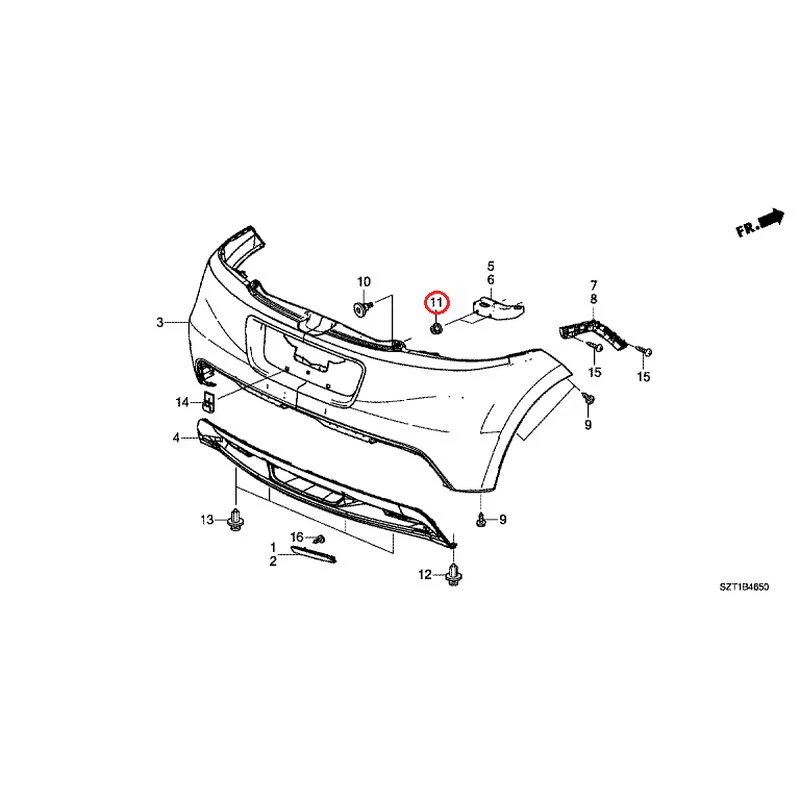 [NEW] JDM HONDA CR-Z ZF1 2012 Rear Bumper GENUINE OEM - Image 18