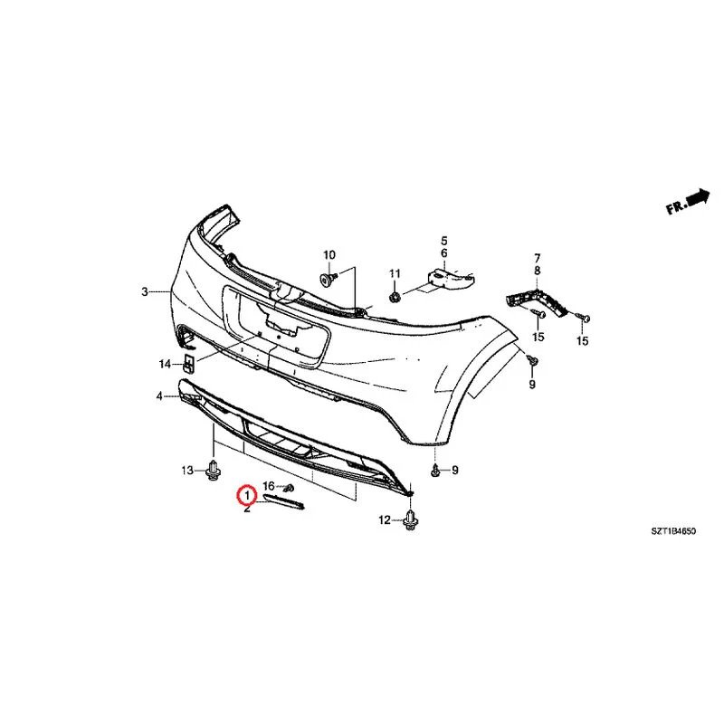 [NEW] JDM HONDA CR-Z ZF1 2012 Rear Bumper GENUINE OEM - Image 2