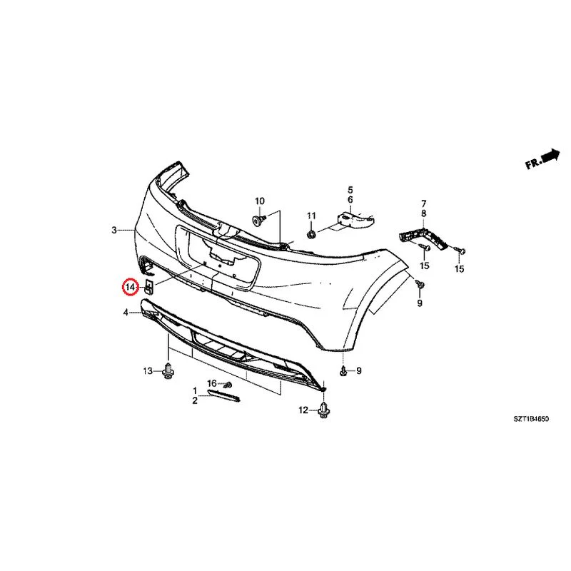 [NEW] JDM HONDA CR-Z ZF1 2012 Rear Bumper GENUINE OEM - Image 21
